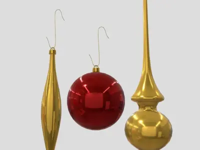 Christmas Bauble 3  Low-poly 3D model