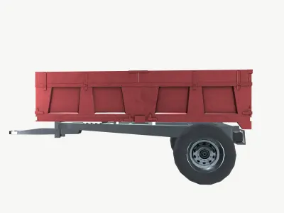 Dumpster Trailer Low-poly 3D model