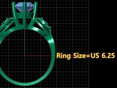 LUXURY DIOMOND RING FOR WOMEN 3D PRINTABLE MODEL 3D print model