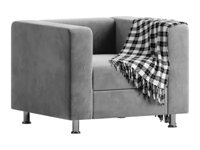 Erwins armchair leather 3D model