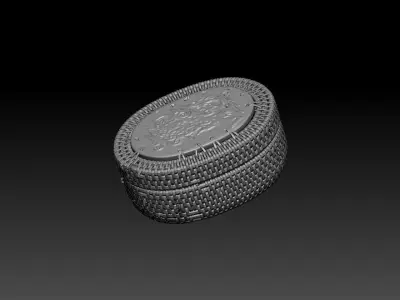 3d container model silver jewelry box 3D model