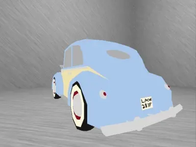 Volkswagen Beetle Low-poly 3D model