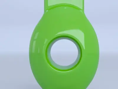 Green Glass Vase 3D model