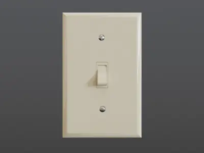 Wall Switch Light Low-poly 3D model