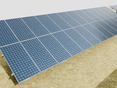 5 in 1 Solar Energy Structures 3D model