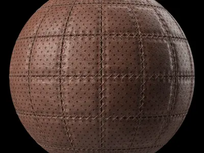 Leather Materials 36- Stitched Leather By Sbsar Texture