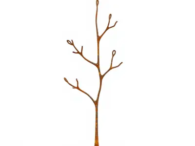 Rustic Metal Tree Model Pack  Accent Decor Stand Low-poly 3D model