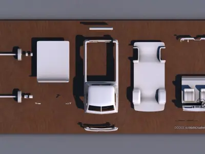 DODGE A100 PICKUP 1964 3D print model