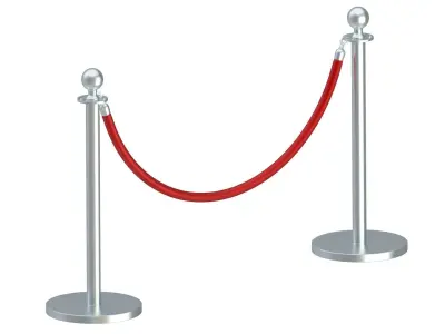 Silver Stanchion 3D model