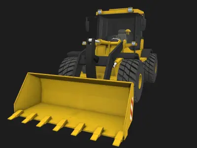 Wheel Loader Low-poly 3D model
