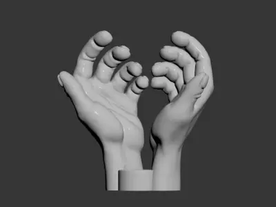Hands Candle Holder 3D print model