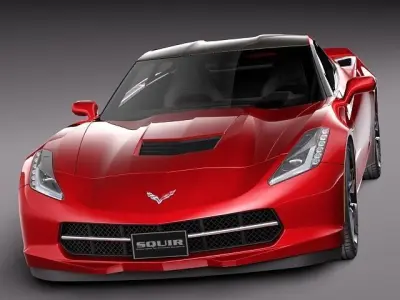 Chevrolet Corvette C7 Stingray Coupe CG 2014 3D model