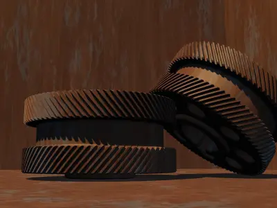 Double Helical Gear 3D print model