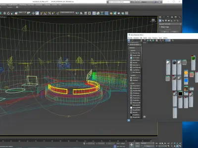Sport outdoor studio Low-poly 3D model