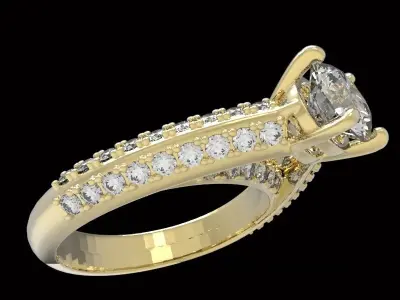 Ring cathedral gems  3D print model