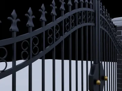 Gate iron wrought 3D model