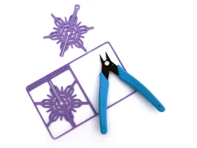 Snow Stocking Sprue 3D Printable Royalty Free Holiday Ornament 3D print model