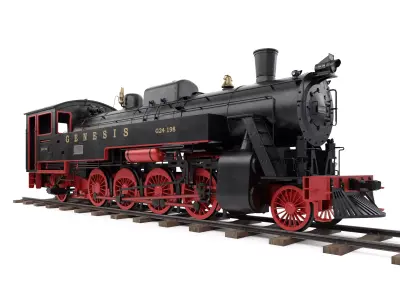 Steam Locomotive 3D model