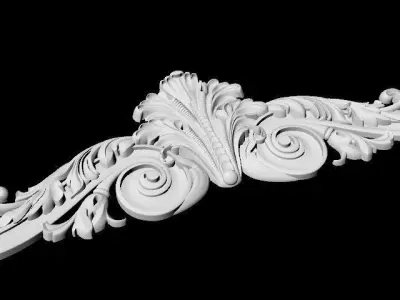 Central decor ornament for furniture 3D model 851