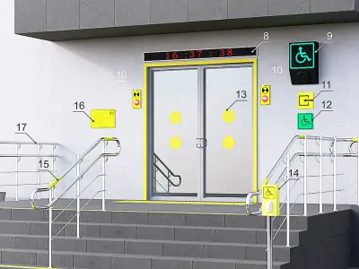 Adaptation of the entrance to the building for the disabled 3D model
