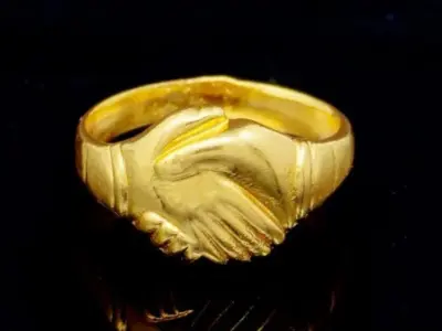 Hand Shake Promise Ring  Amrit Maity Free 3D print model