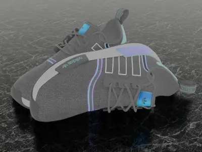 ADIDAS NMD R1 3D SHOES RUNNING SNEAKERS 3D model