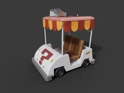 Gravity Falls Cart Low Poly PBR and ORM textures Low-poly 3D model