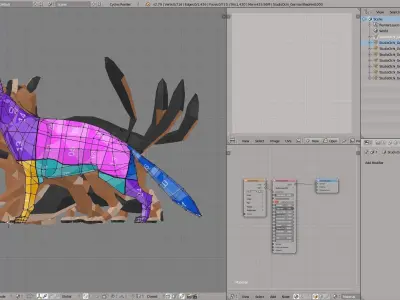 German Shepherd Low-poly 3D model