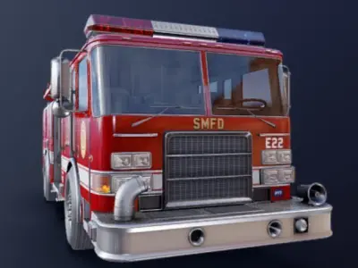 Seagrave marauder pump fire engine 3D model