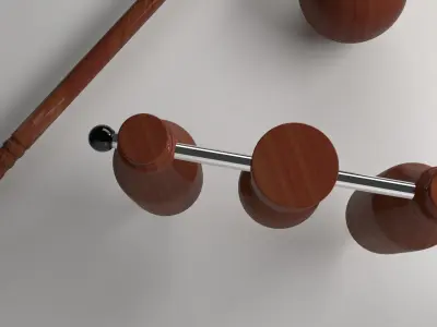 Woodball Equipment - Ball  Mallet and Gate 3D model