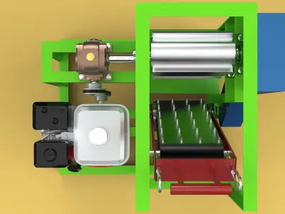 PEELER MACHINE COCONUT TOOL CONVEYOR CUTTING SHELLER SKIN FRUIT 3D model