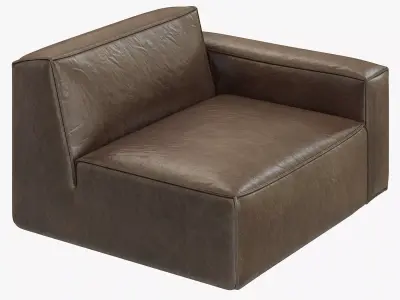 RH Modern Como Modular Right-Arm Chair 3D model