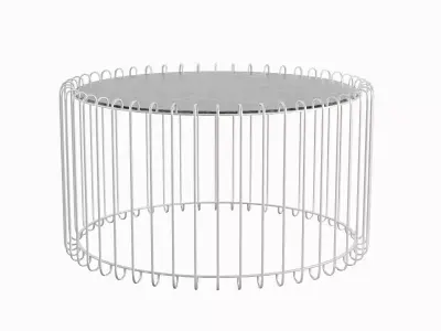 Wire Coffee Table Set 3D model
