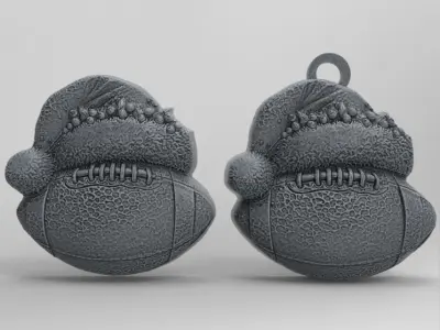 christmas tree football decoration 3D print model