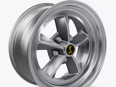 Legendary Wheel Co GT9 Alloy Wheel 17x8 Natural Machined  3D model