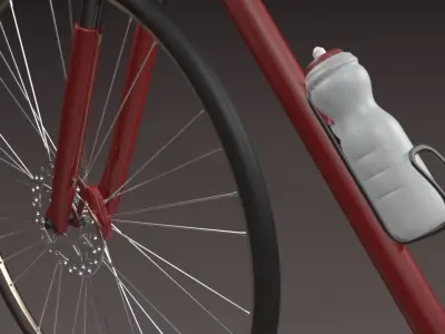 Red Bicycle 3D model 3D model