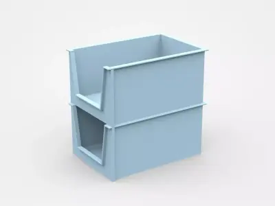 Double Industrial Crate 3D model