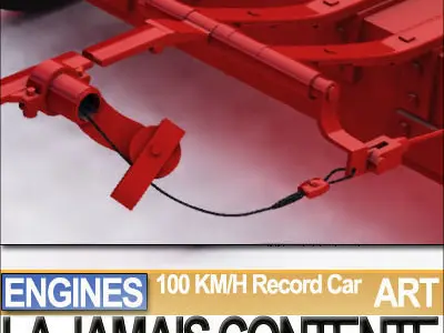 Record Car La Jamais Contente 3D model