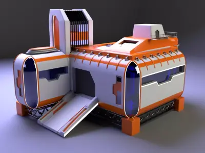 Scifi Warehouse  3D model