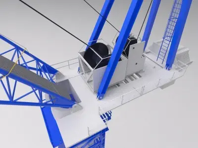 Favelle Favco M1280D TOWER crane 3D model