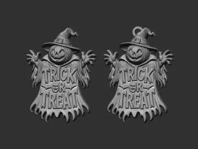 halloween trick or treat pumpkin cnc model  3D print model