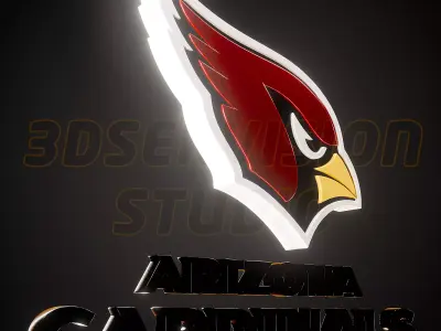 Arizona Cardinals logo - Cinematic - 3D print 3D model