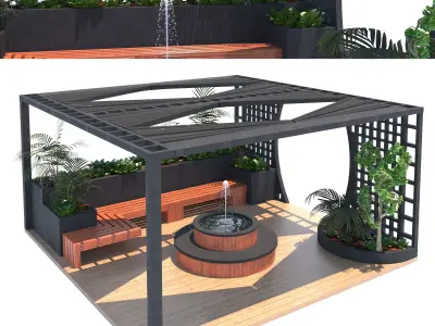 Roof  garden  Free 3D model