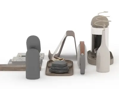 Decorative Set 3D model 35
