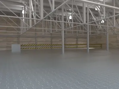 studio render 7 nissan sports car in garage Low-poly 3D model