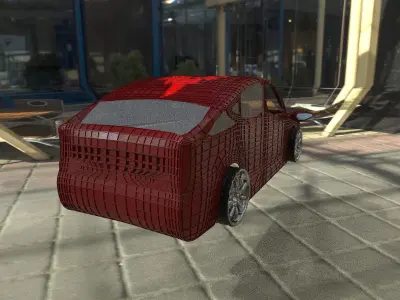 new car Low-poly 3D model