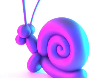 Green Snail Balloon Decoration Props Second Life toy 3D print model