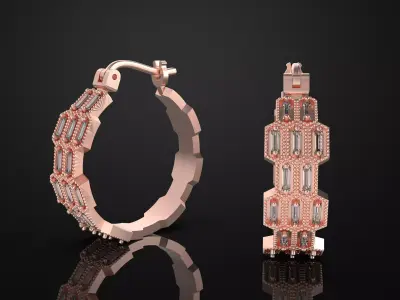 A100-137-earring  3D print model