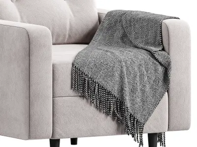Deans armchair leather 3D model