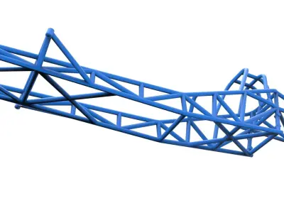 Frame of Vintage Funny Car Scale 1 to 25 3D print model